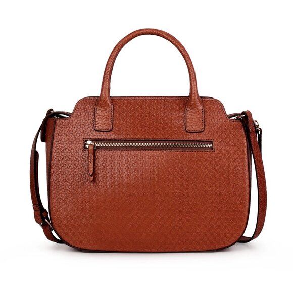 NEW ✅ KATE LEE Dorielle Cowhide Leather Bag Brown (Rust) France Import ✨ NEW - Picture 4 of 11